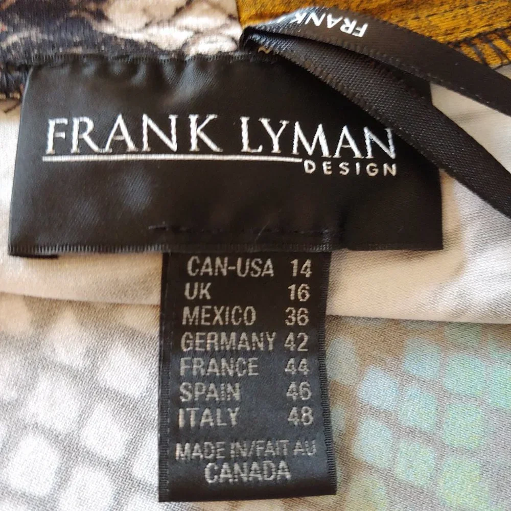 Frank Lyman snake pattern colorful open jacket size 14 - Picture 11 of 13